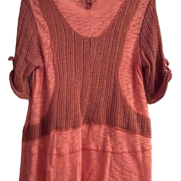 Caty Lesca Women's Fringe Top Orange Size 1 - Picture 2 of 2
